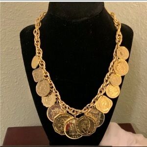 Gold Coin Pendant Necklace